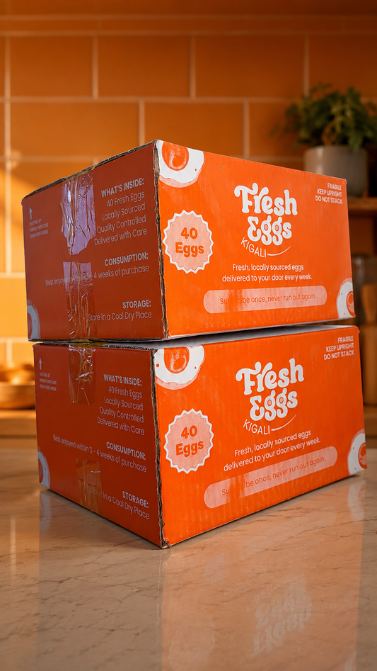 Fresh Eggs Kigali Subscription – Carton of 40, Monthly for 3 Months | Save 10%