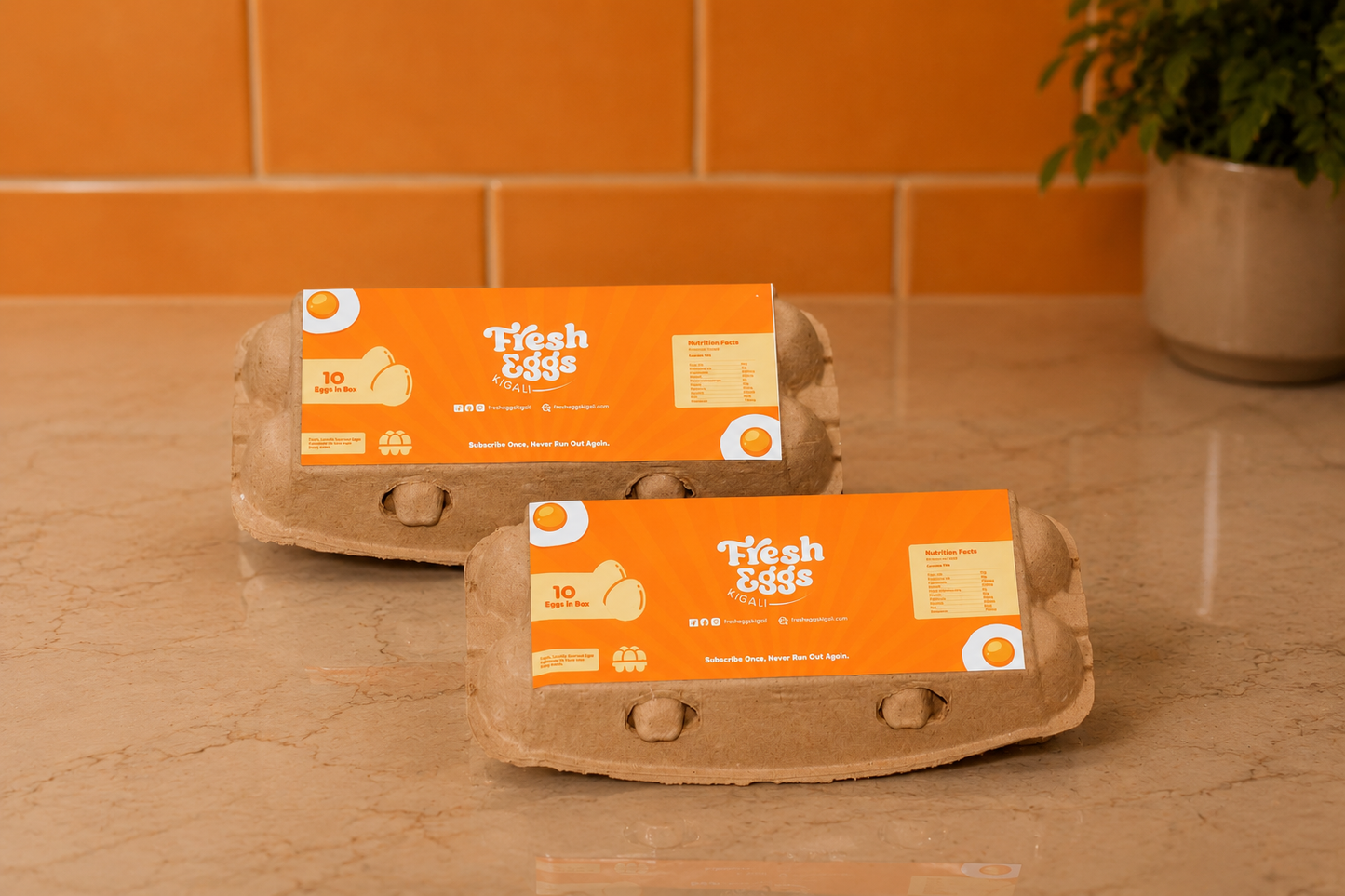 Fresh Eggs Kigali Subscription – Pack of 10, Weekly for 1 Month (4 Deliveries) | Save 5%