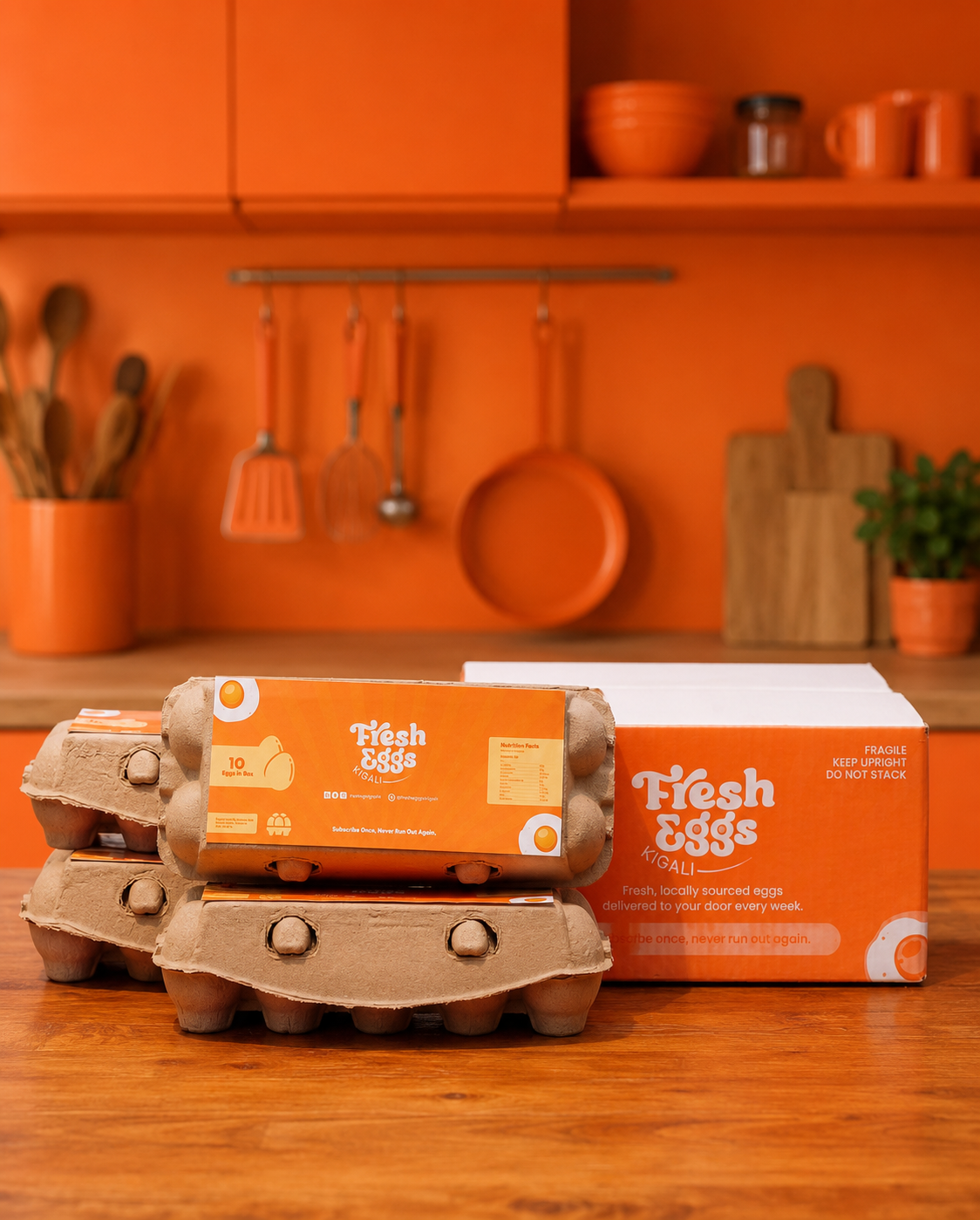 Fresh Eggs Kigali Subscription – Carton of 40, Monthly for 3 Months | Save 10%