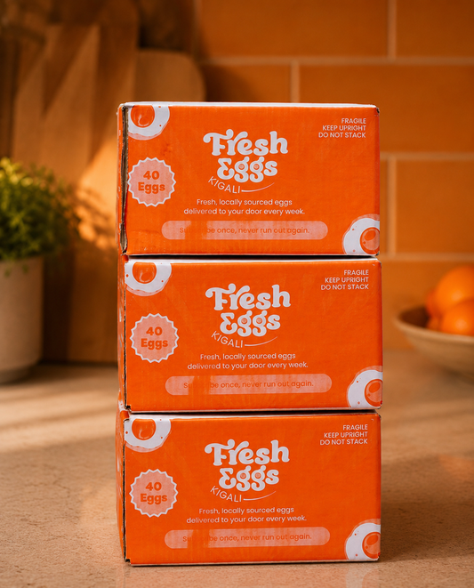 Fresh Eggs Kigali Subscription – Carton of 40, Monthly for 3 Months | Save 10%
